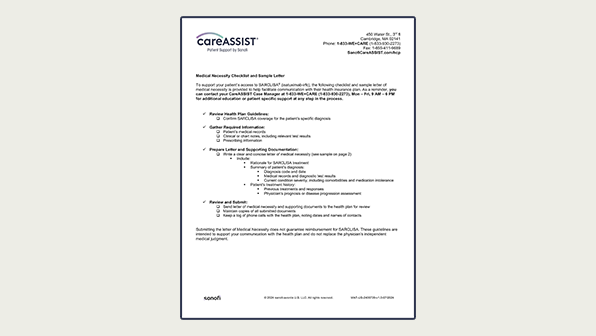 Sample medical necessity letter