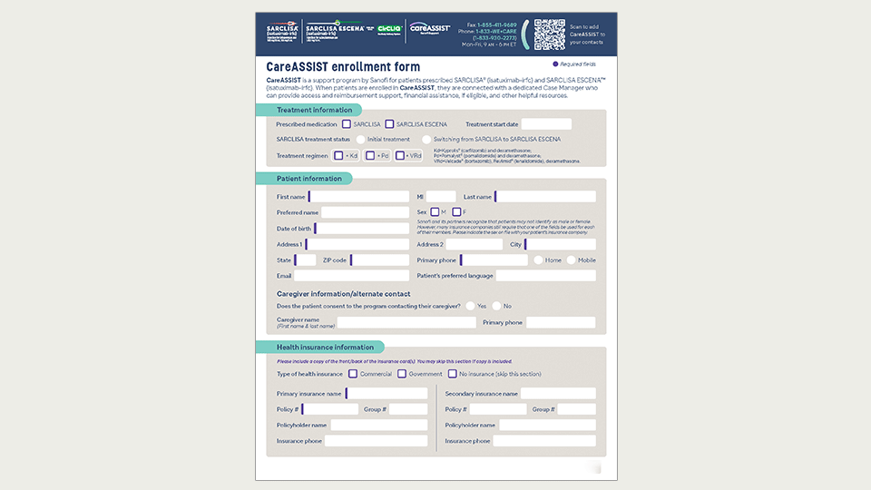 Thumbnail image of CareASSIST® Enrollment Form for download