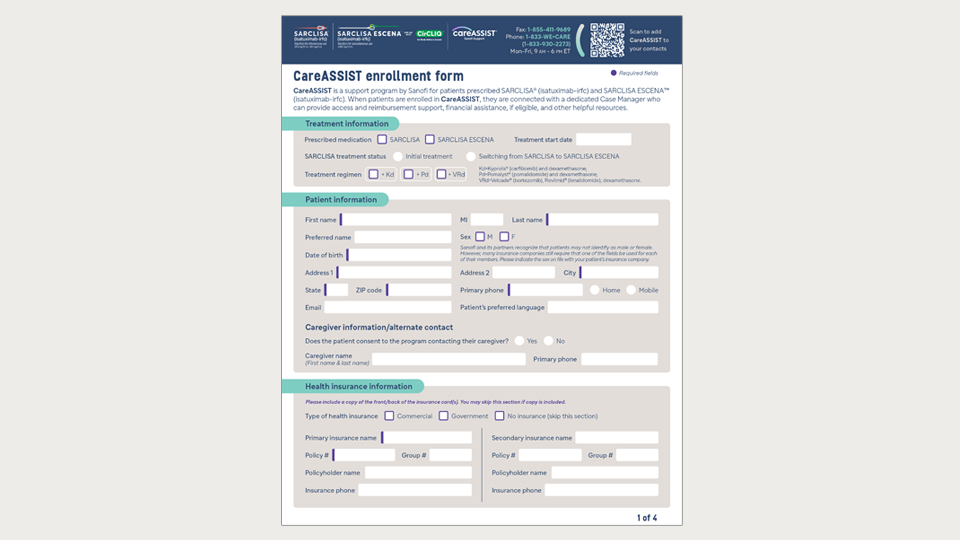 Thumbnail of downloadable enrollment form