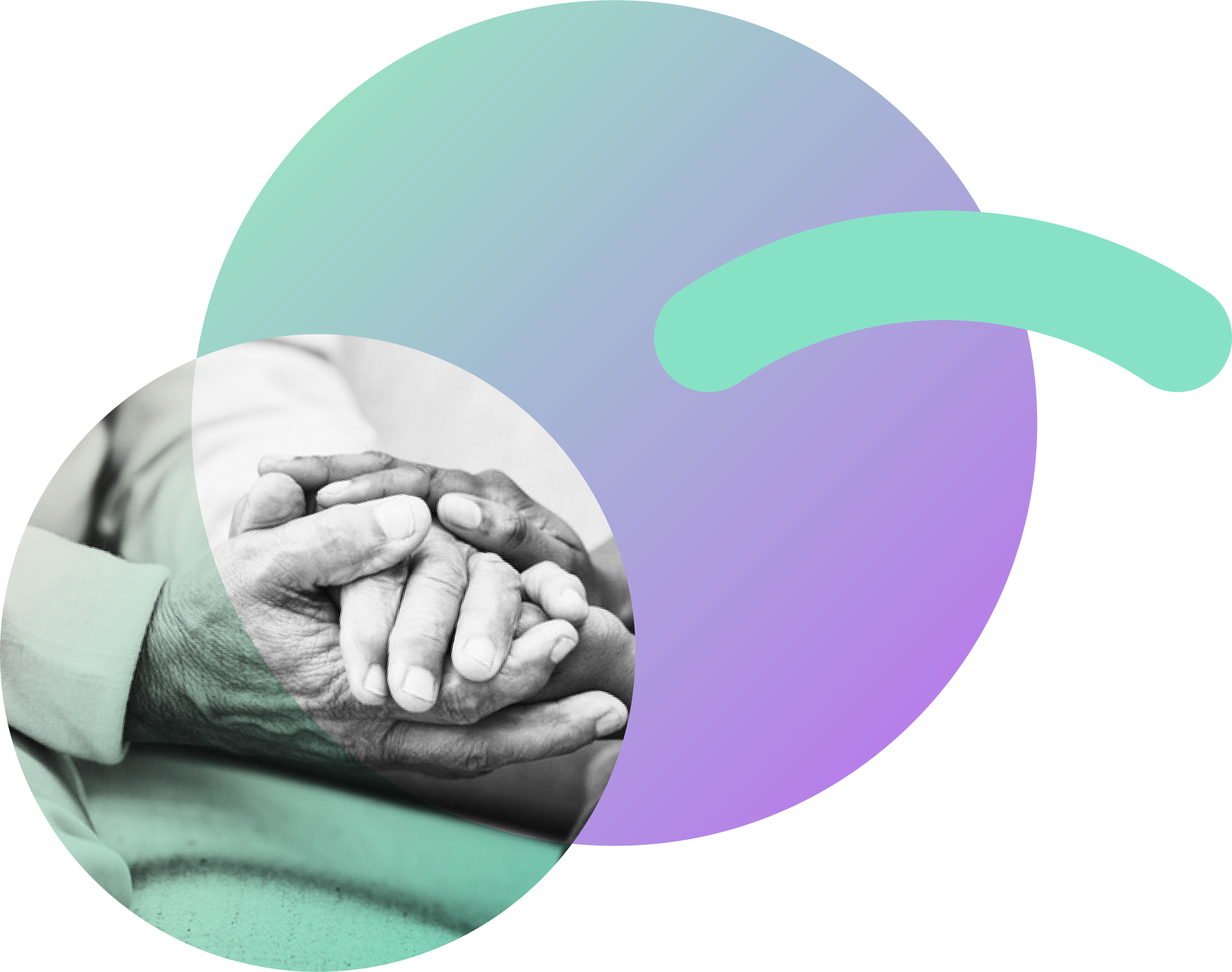 close up of hypothetical CareASSIST patients' hands